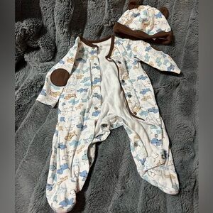 Little Me Dog Onesie with matching hat